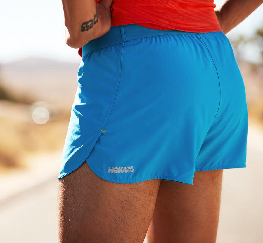 Hoka One One Performance Shorts Herr - Blå - ZVNBD-3419